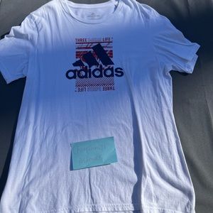 Adidas Amplifier Tee Multi-Color White *NEVER WORN*